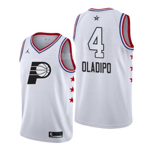 maillot basket homme de indiana pacers victor oladipo 4 blanc nba all-star 2019