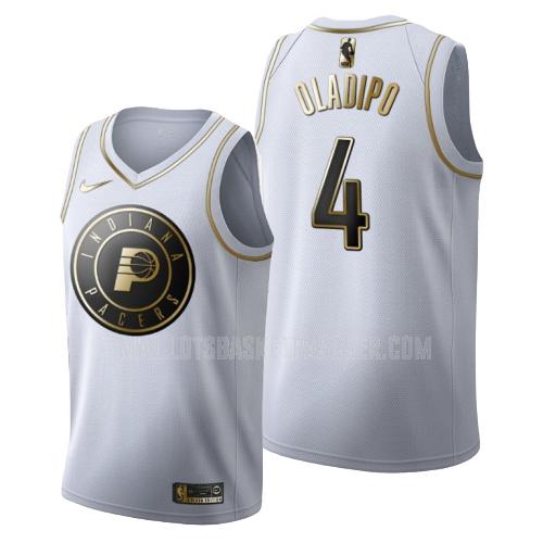 maillot basket homme de indiana pacers victor oladipo 4 blanc or version