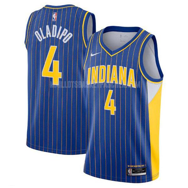 maillot basket homme de indiana pacers victor oladipo 4 bleu city edition 2020-21