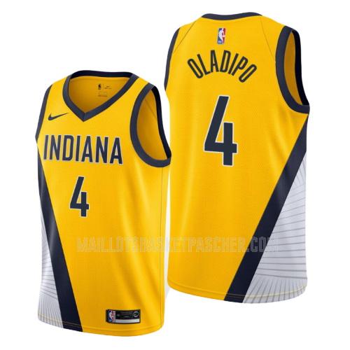 maillot basket homme de indiana pacers victor oladipo 4 jaune statement 2019-20