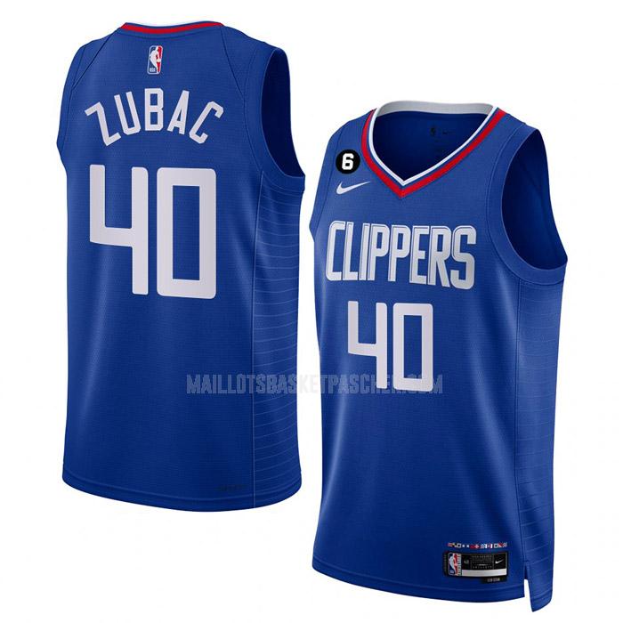 maillot basket homme de los angeles clippers ivica zubac 40 bleu icon edition 2022-23
