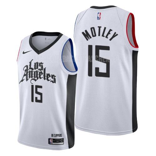 maillot basket homme de los angeles clippers johnathan motley 15 blanc city edition 2019-20