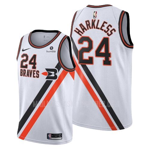 maillot basket homme de los angeles clippers maurice harkless 8 blanc hardwood classics