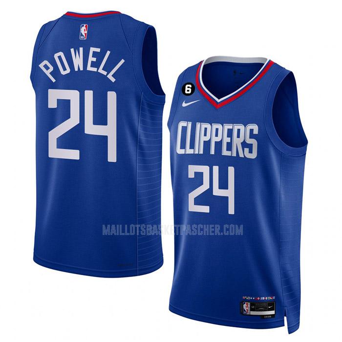 maillot basket homme de los angeles clippers norman powell 24 bleu icon edition 2022-23