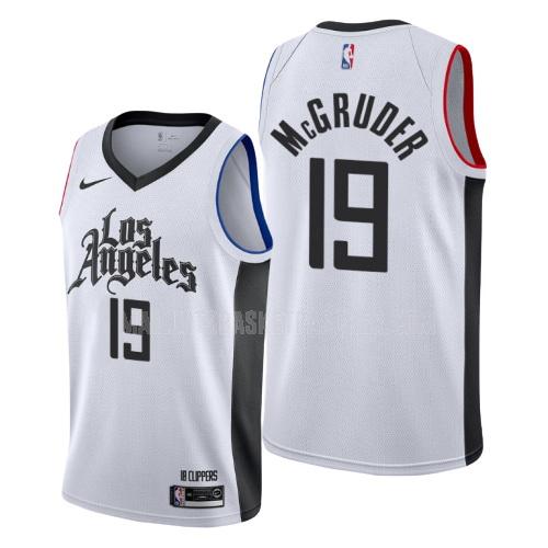 maillot basket homme de los angeles clippers rodney mcgruder 19 blanc city edition 2019-20