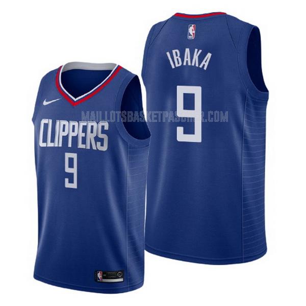 maillot basket homme de los angeles clippers serge ibaka 9 bleu icon