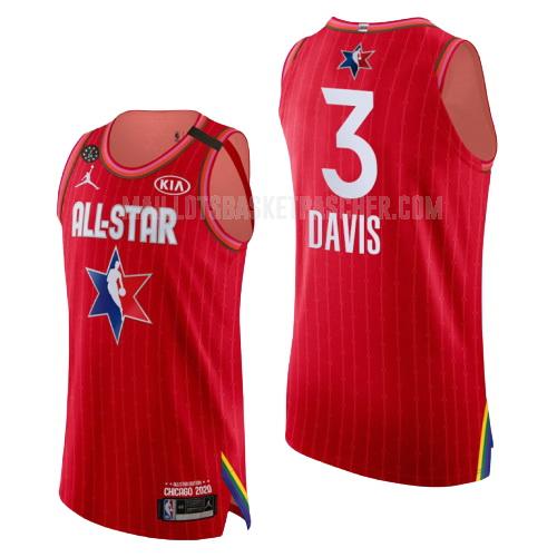 maillot basket homme de los angeles lakers anthony davis 3 rouge nba all-star 2020