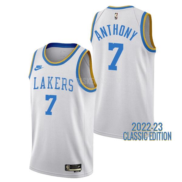 maillot basket homme de los angeles lakers carmelo anthony 7 blanc classic edition 2022-23