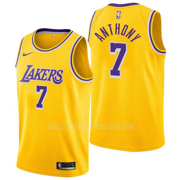 maillot basket homme de los angeles lakers carmelo anthony 7 jaune icon edition