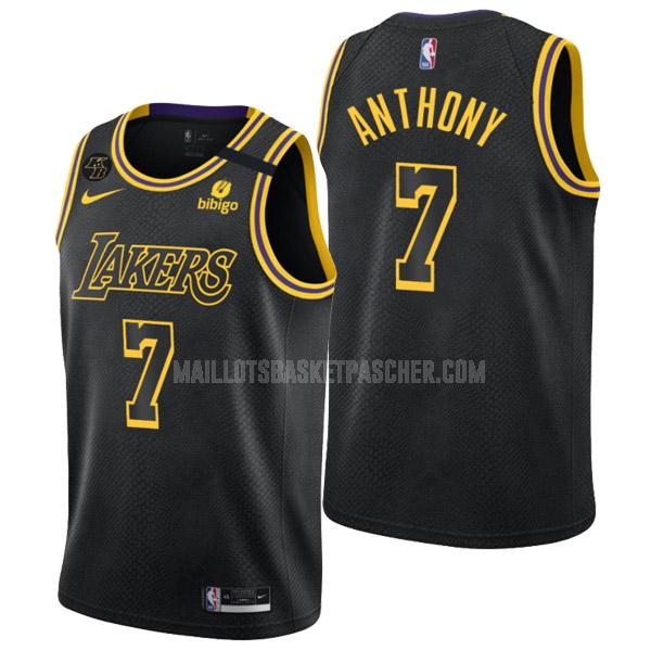 maillot basket homme de los angeles lakers carmelo anthony 7 noir mamba edition