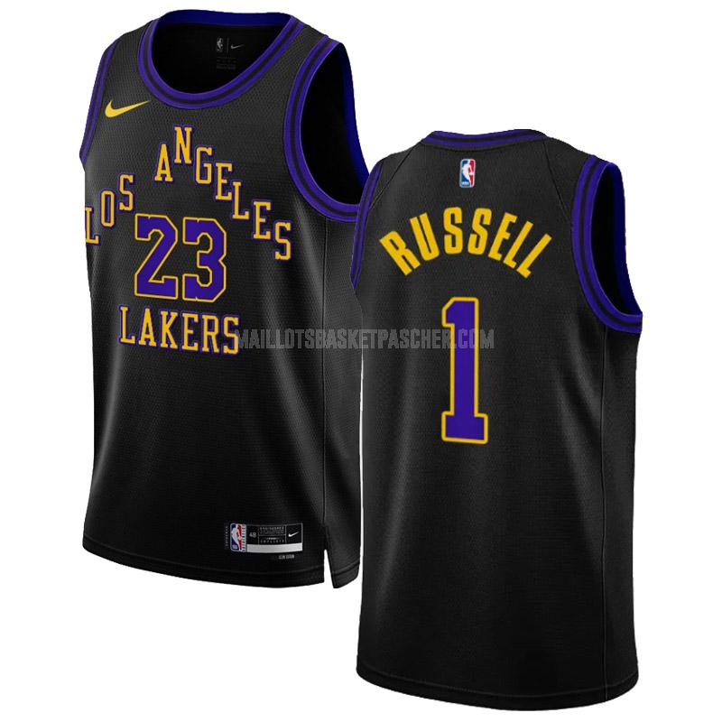maillot basket homme de los angeles lakers d'angelo russell 1 noir city edition 2023-24