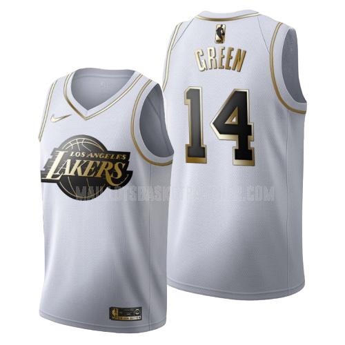 maillot basket homme de los angeles lakers danny green 14 blanc or version