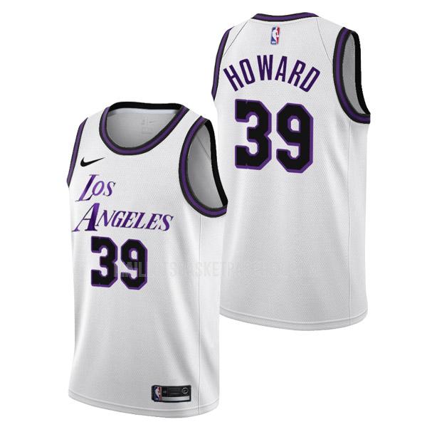 maillot basket homme de los angeles lakers dwight howard 39 blanc city edition 2022-23