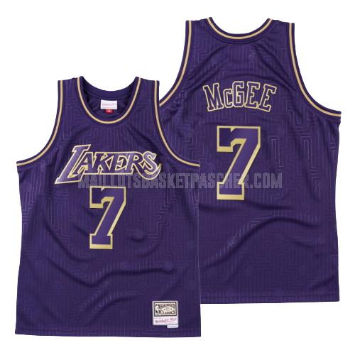 maillot basket homme de los angeles lakers javale mcgee 7 violet throwback 2020