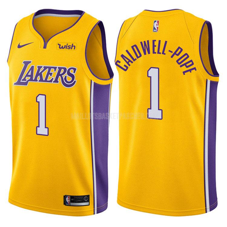 maillot basket homme de los angeles lakers kentavious caldwell-pope 1 jaune icon 2017-18