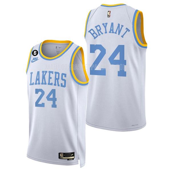 maillot basket homme de los angeles lakers kobe bryant 24 blanc classic edition 2022-23