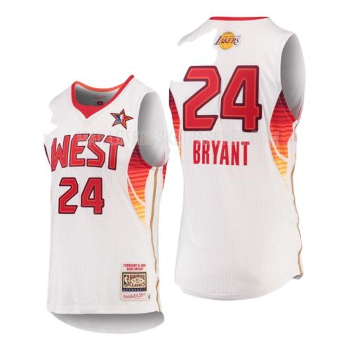 maillot basket homme de los angeles lakers kobe bryant 24 blanc nba all-star 2009