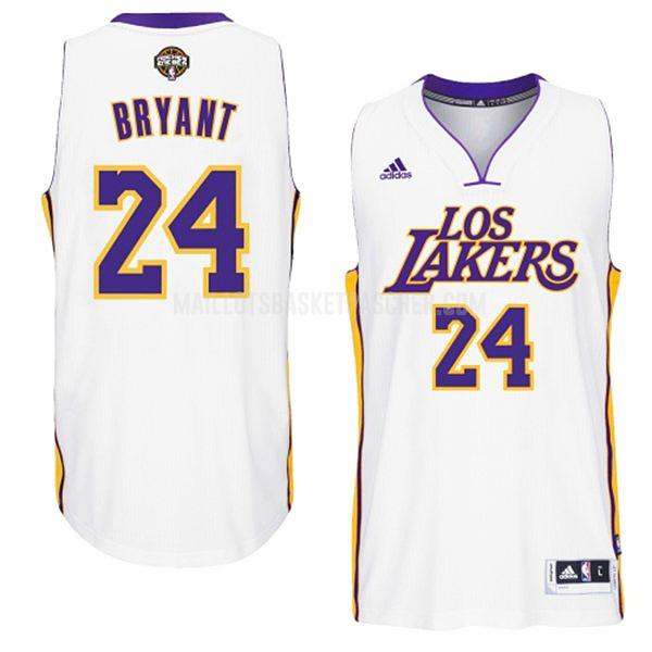 maillot basket homme de los angeles lakers kobe bryant 24 blanc noches enebea home 2015