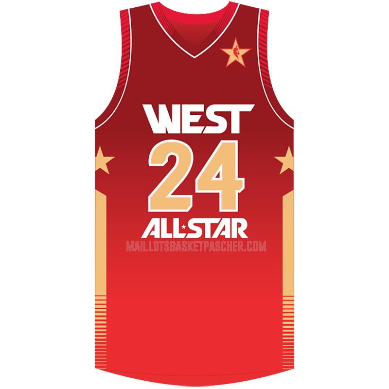 maillot basket homme de los angeles lakers kobe bryant 24 rouge nba all-star 2012