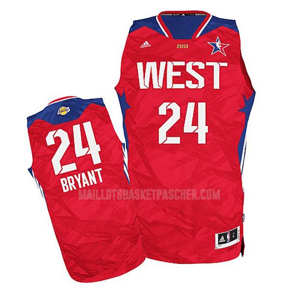 maillot basket homme de los angeles lakers kobe bryant 24 rouge nba all-star 2013