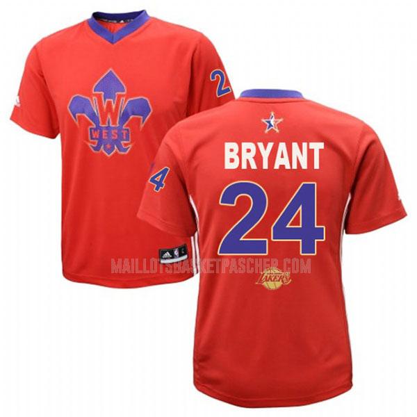 maillot basket homme de los angeles lakers kobe bryant 24 rouge nba all-star 2014