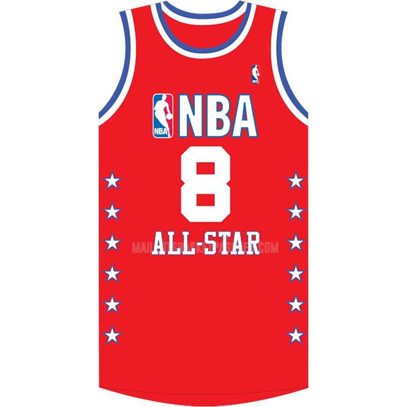 maillot basket homme de los angeles lakers kobe bryant 8 rouge nba all-star 2003