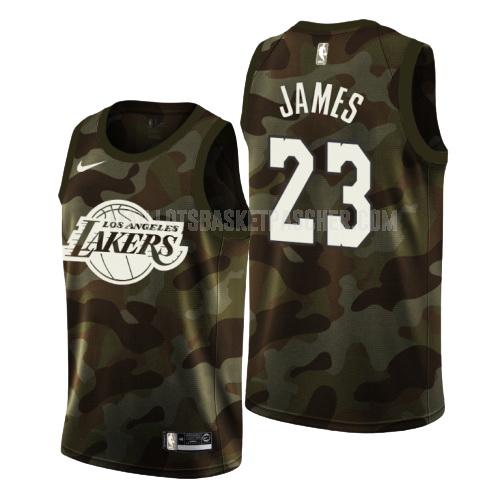 maillot basket homme de los angeles lakers lebron james 23 camouflage memorial day 2019