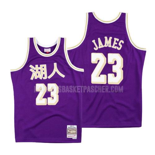 maillot basket homme de los angeles lakers lebron james 23 violet capodanno cinese