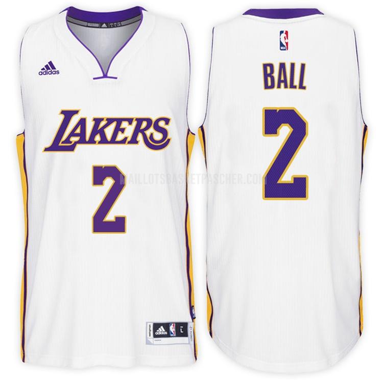 maillot basket homme de los angeles lakers lonzo ball 2 blanc alterner