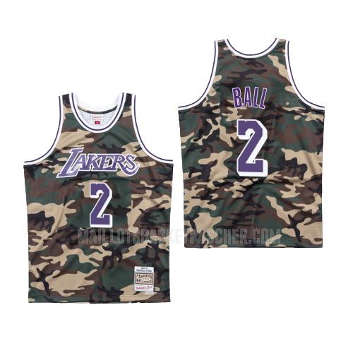 maillot basket homme de los angeles lakers lonzo ball 2 camouflage bosco