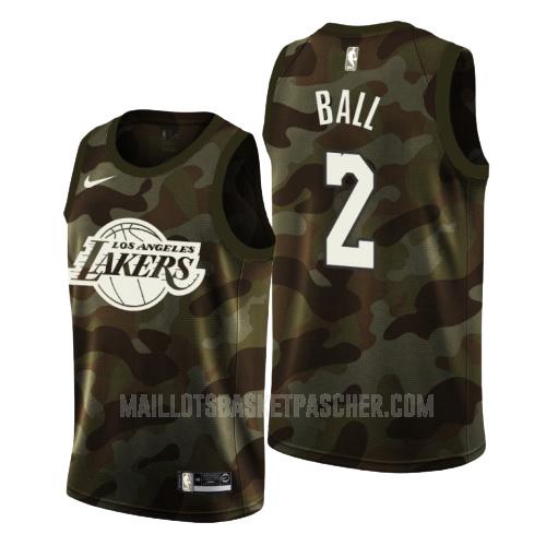 maillot basket homme de los angeles lakers lonzo ball 2 camouflage memorial day 2019