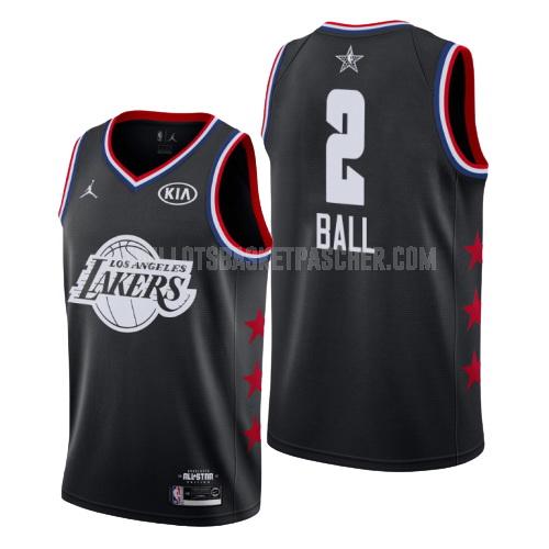 maillot basket homme de los angeles lakers lonzo ball 2 noir nba all-star 2019