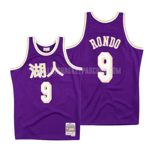 maillot basket homme de los angeles lakers rajon rondo 9 violet capodanno cinese