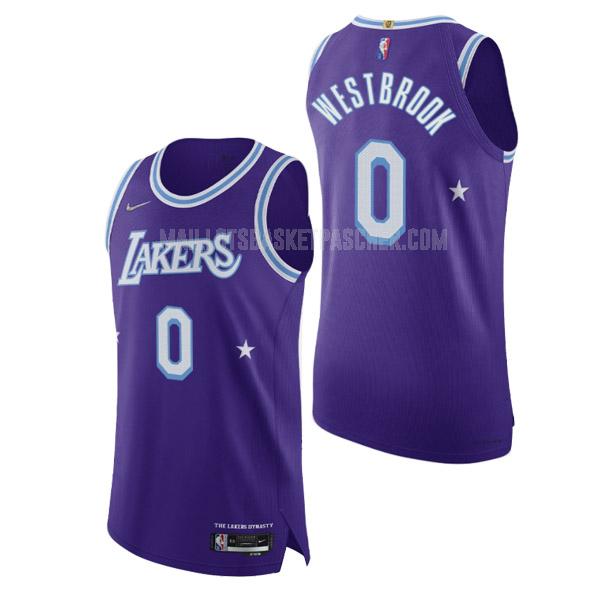 maillot basket homme de los angeles lakers russell westbrook 0 violet 75th anniversary 2021-22