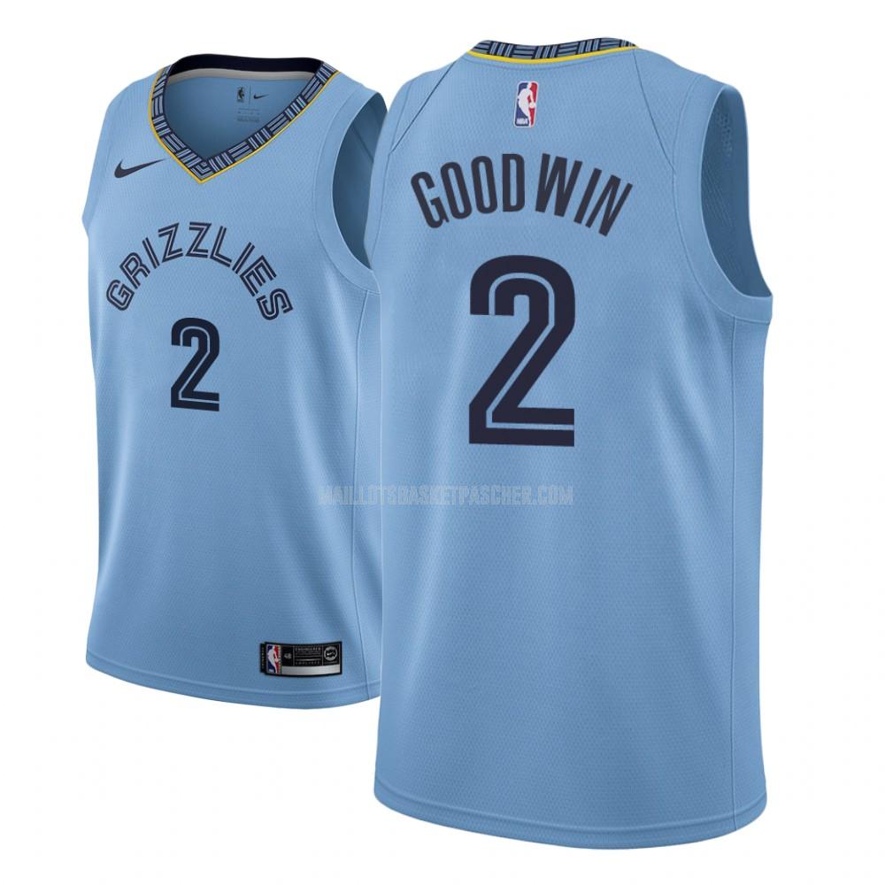 maillot basket homme de memphis grizzlies brandon goodwin 2 bleu statement
