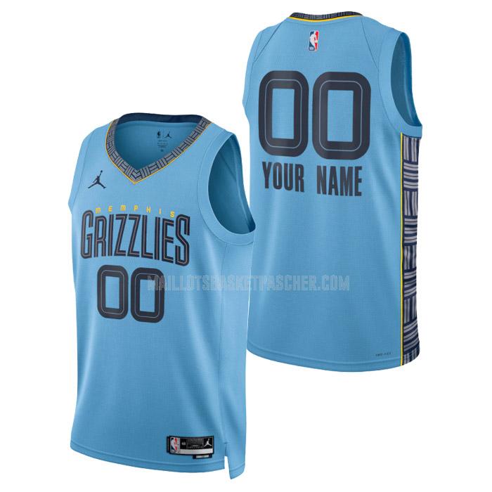 maillot basket homme de memphis grizzlies custom bleu statement edition 2023