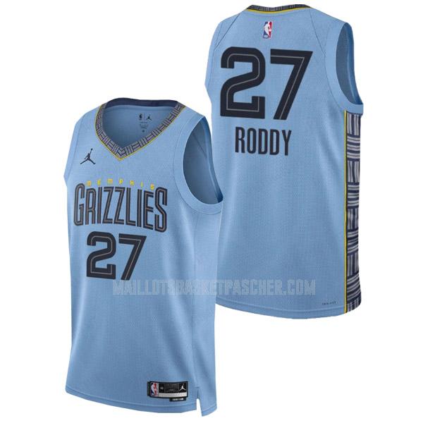 maillot basket homme de memphis grizzlies david roddy 27 bleu statement edition 2022-23