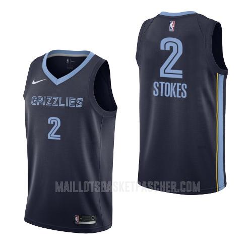 maillot basket homme de memphis grizzlies jarnell stokes 2 bleu marin icon