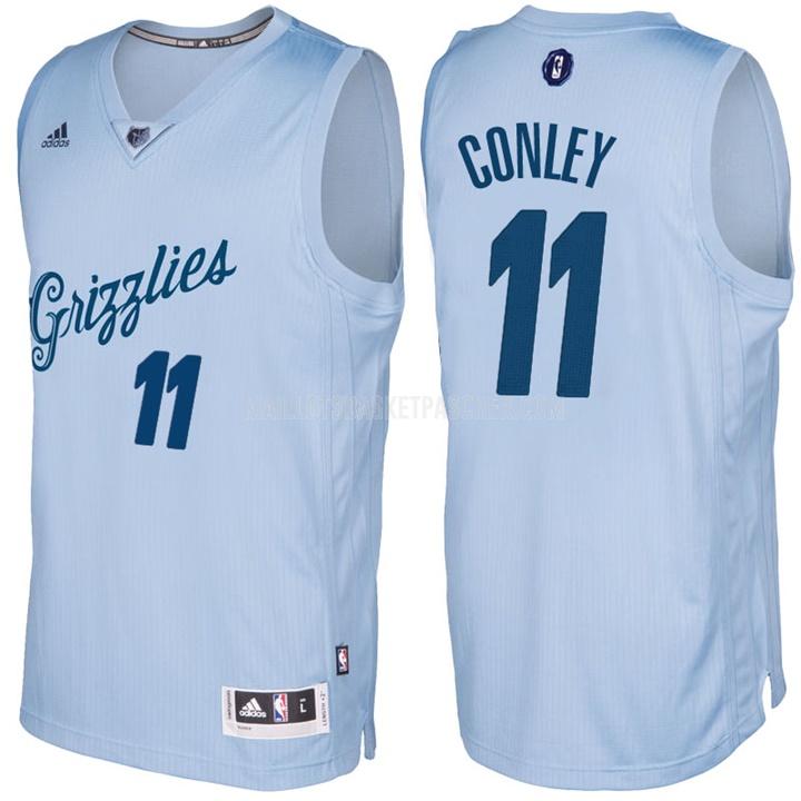 maillot basket homme de memphis grizzlies mike conley 11 bleu jour de noël 2016-17