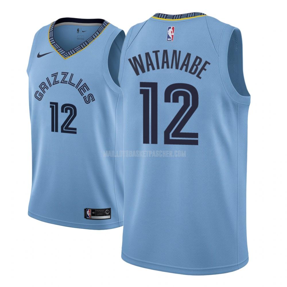 maillot basket homme de memphis grizzlies yuta watanabe 12 bleu statement