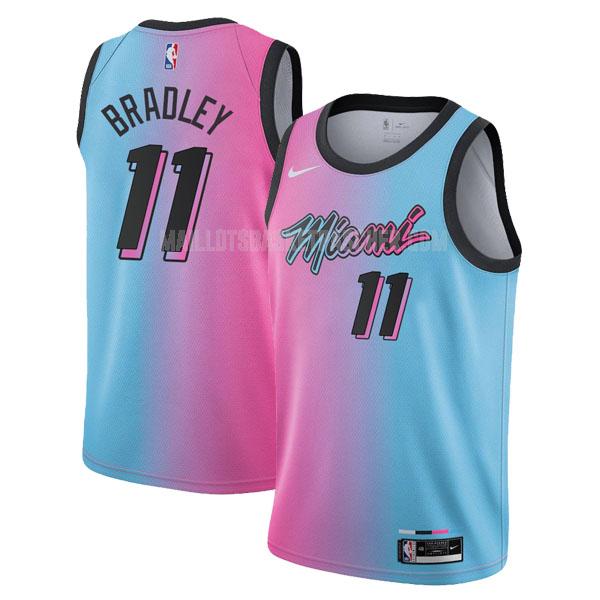 maillot basket homme de miami heat avery bradley 11 bleu rose city edition 2020-21