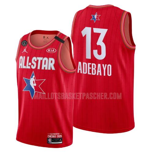 maillot basket homme de miami heat bam adebayo 13 rouge nba all-star 2020