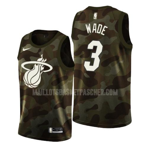maillot basket homme de miami heat dwyane wade 3 camouflage memorial day 2019