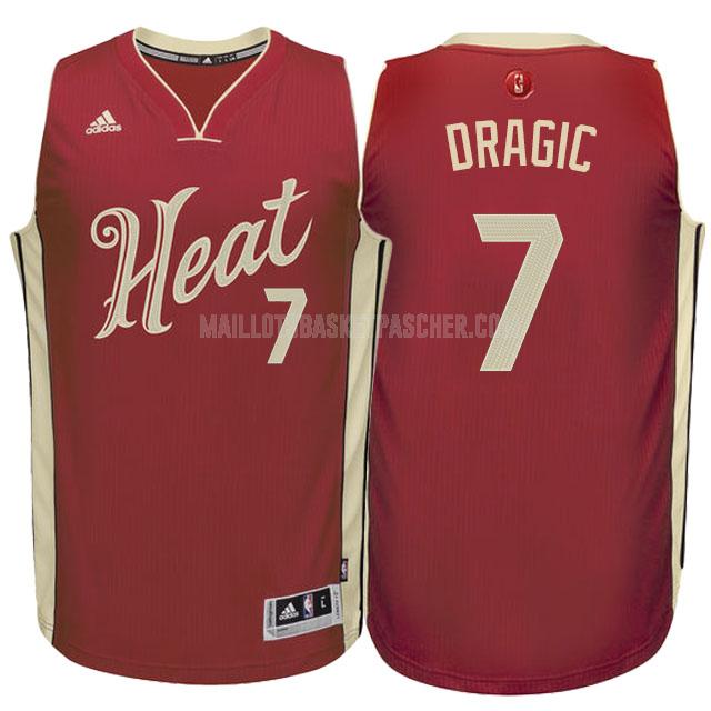 maillot basket homme de miami heat goran dragic 7 rouge noël 2015