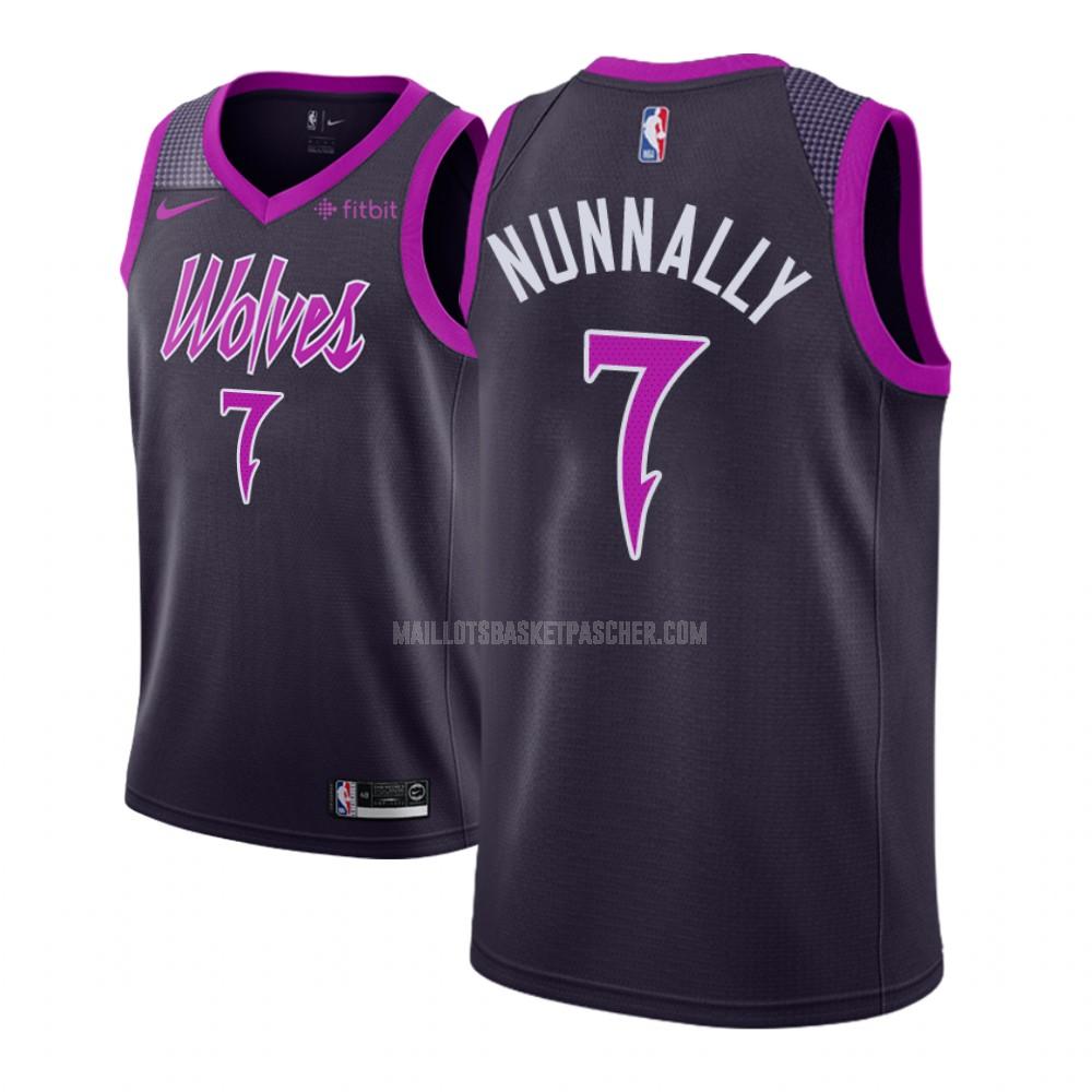 maillot basket homme de minnesota timberwolves james nunnally 7 violet city edition