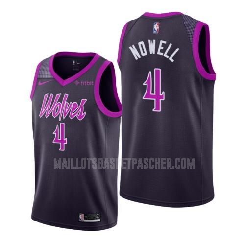 maillot basket homme de minnesota timberwolves jaylen nowell 4 violet city edition