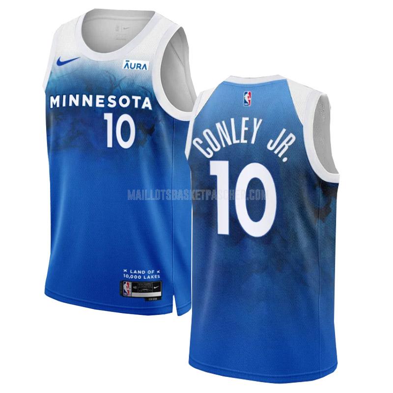 maillot basket homme de minnesota timberwolves mike conley jr 10 blu city edition 2023-24