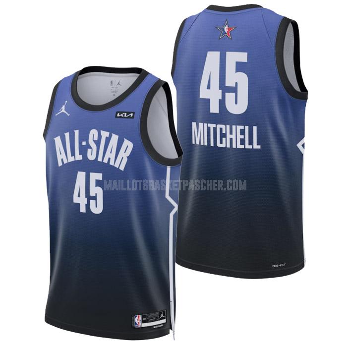 maillot basket homme de nba all-star donovan mitchell 45 bleu 2023