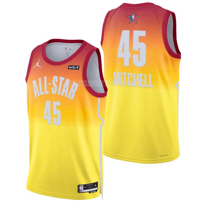 maillot basket homme de nba all-star donovan mitchell 45 orange 2023
