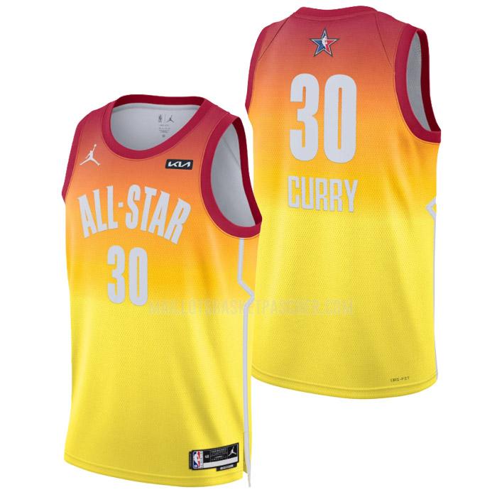 maillot basket homme de nba all-star stephen curry 30 orange 2023